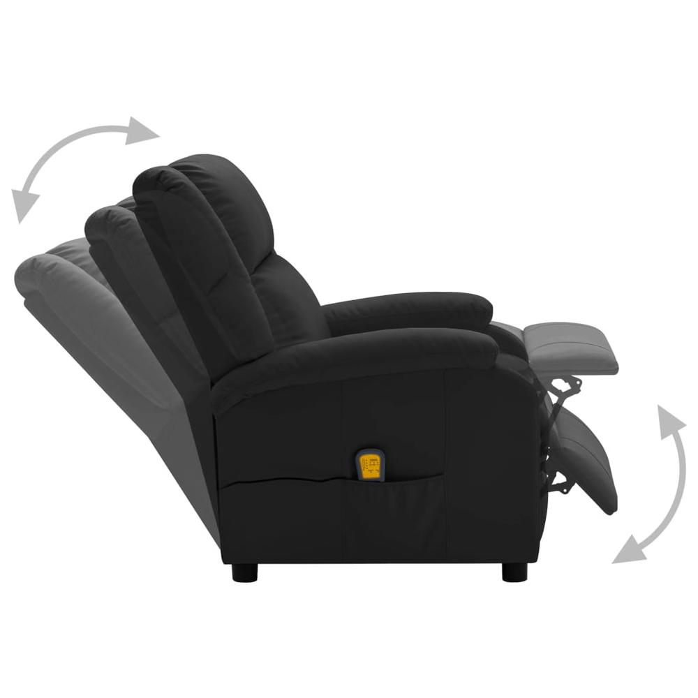 vidaXL Massage Chair Black Faux Leather. Picture 4