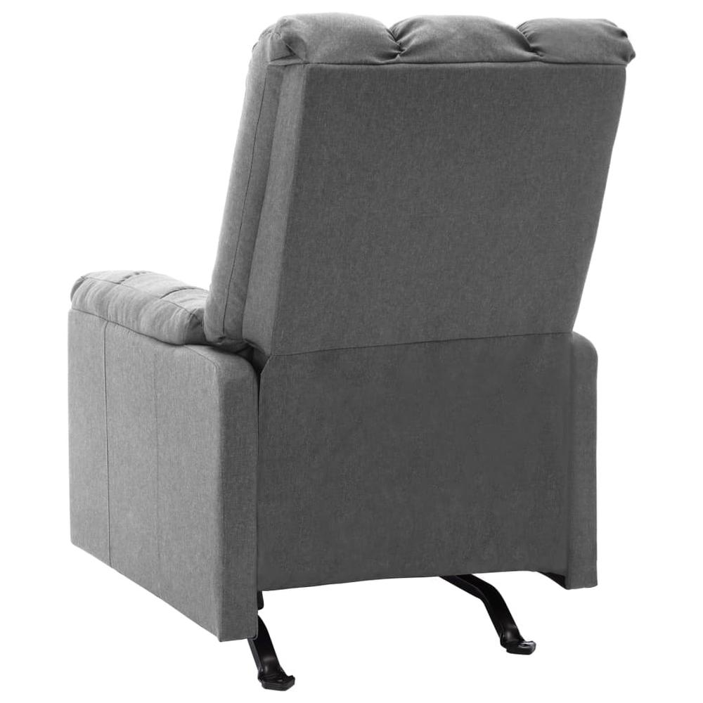 vidaXL Massage Reclining Chair Light Gray Fabric, 321410. Picture 3