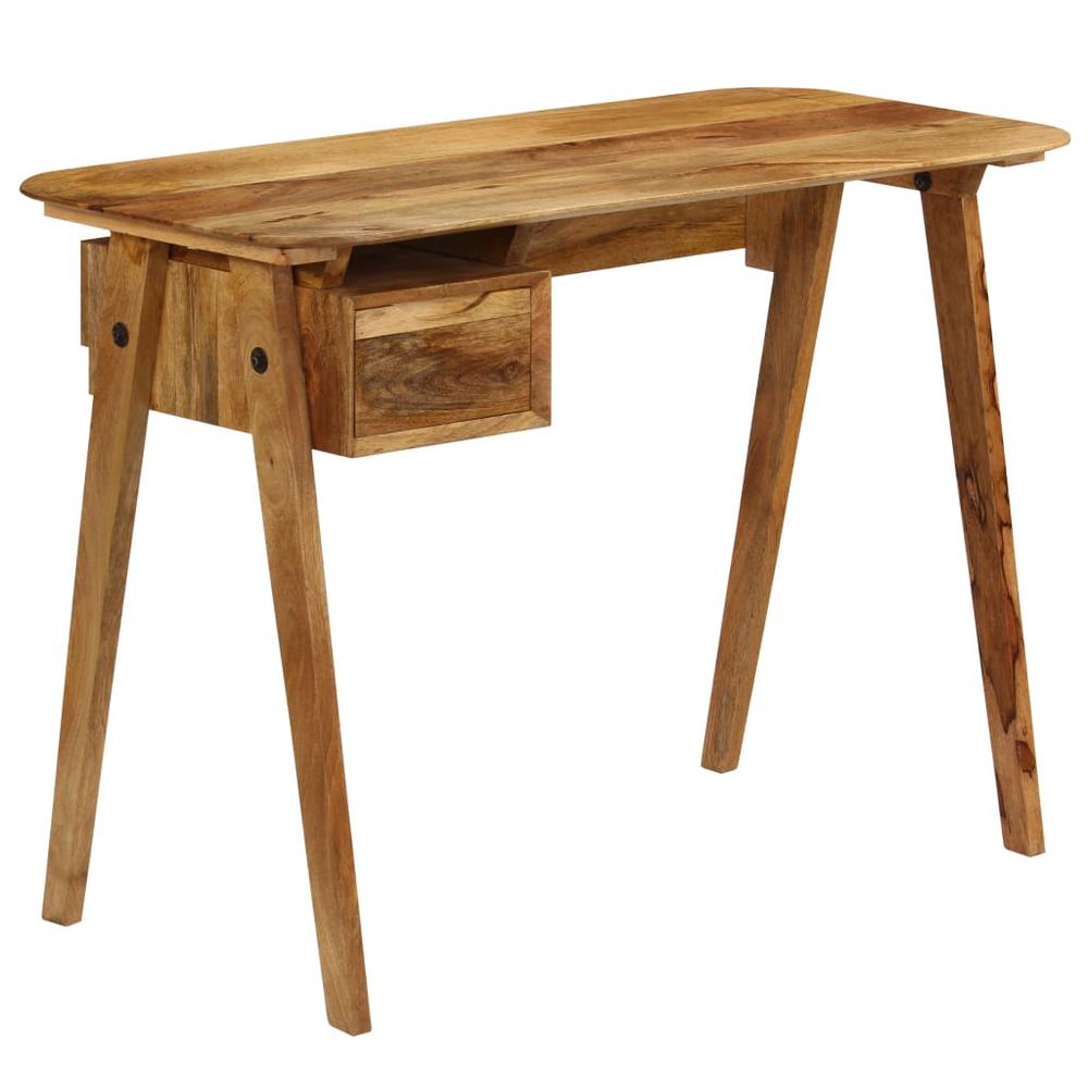 vidaXL Writing Desk 43.3"x19.7"x29.9" Solid Mango Wood. Picture 11
