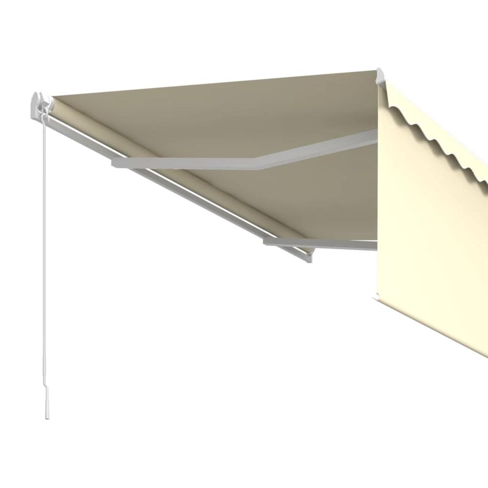 vidaXL Manual Retractable Awning with Blind 9.8'x8.2' Cream, 3069257. Picture 3