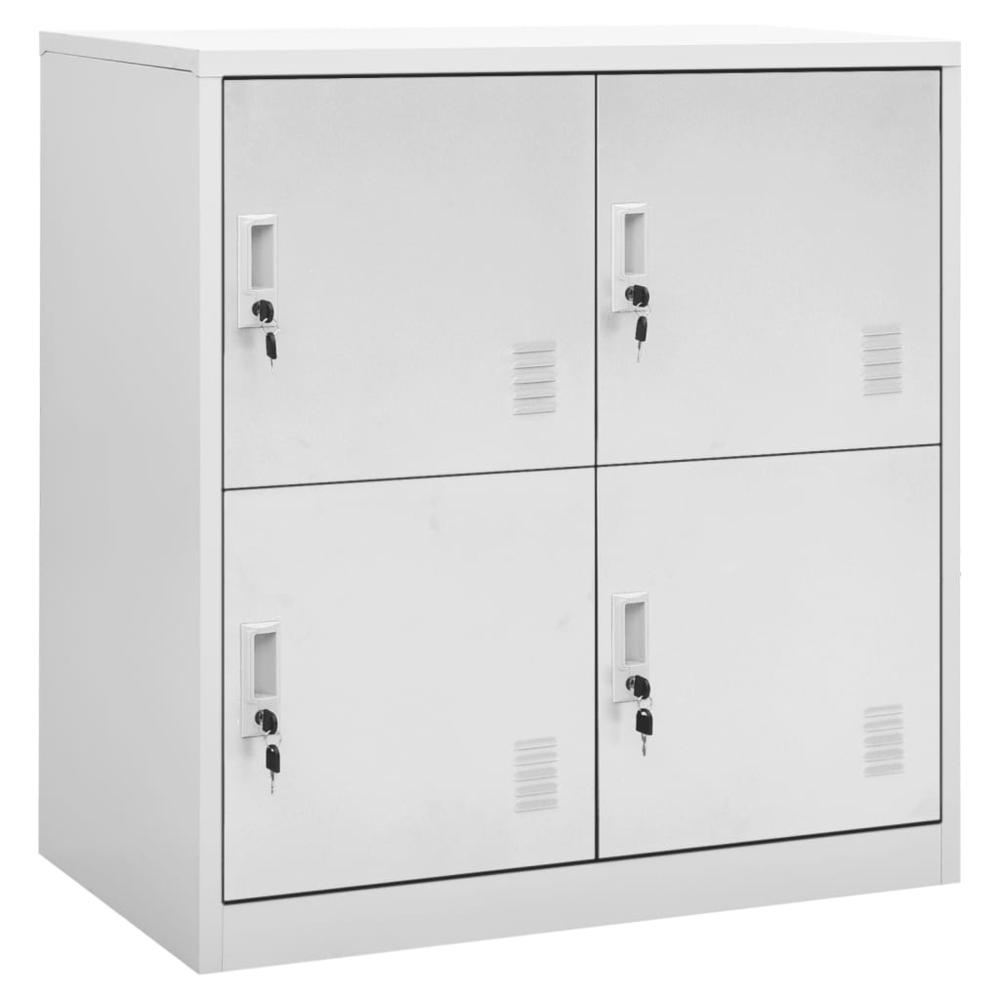 vidaXL Locker Cabinet Light Gray 35.4"x17.7"x36.4" Steel, 336432. Picture 1