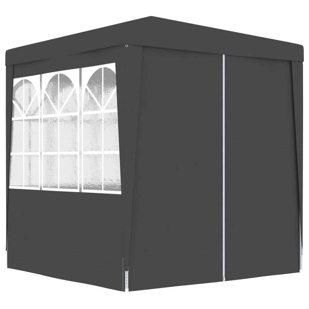 vidaXL Professional Party Tent with Side Walls 8.2'x8.2' Anthracite 0.3 oz/ftÂ². Picture 4