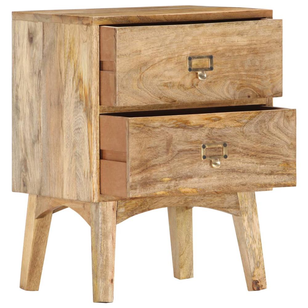 vidaXL Bedside Cabinet 15.7"x13.8"x21.7" Solid Mango Wood. Picture 3