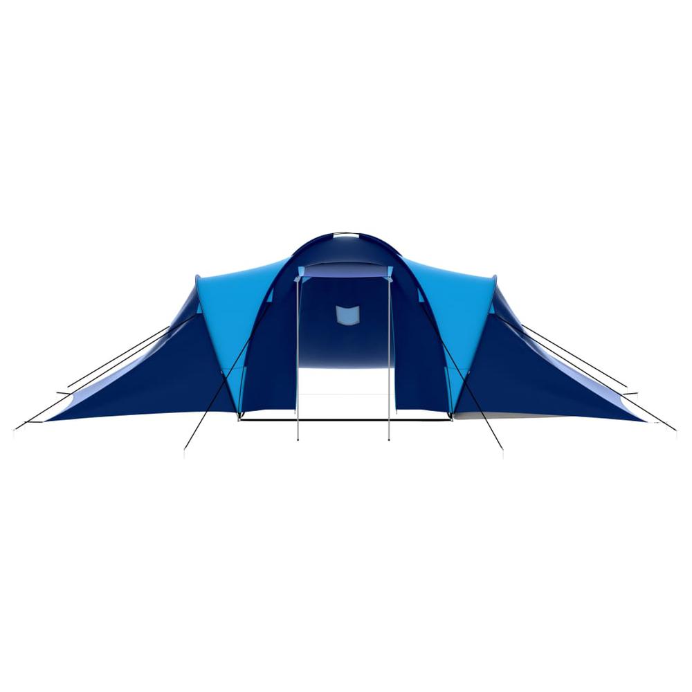 vidaXL Camping Tent Fabric 9 Persons Dark Blue and Blue. Picture 4