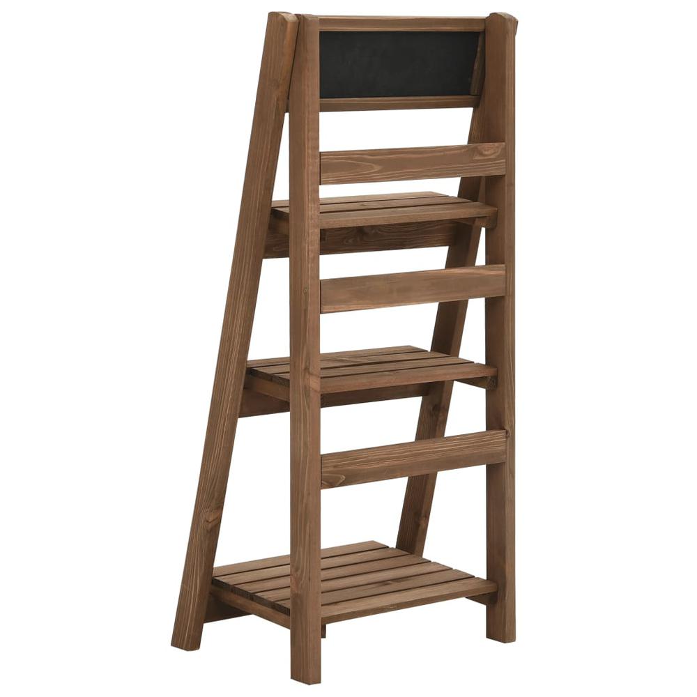 vidaXL 3-Tier Plant Stand with Blackboard 15.7"x11.8"x35.4" Solid Fir Wood. Picture 4