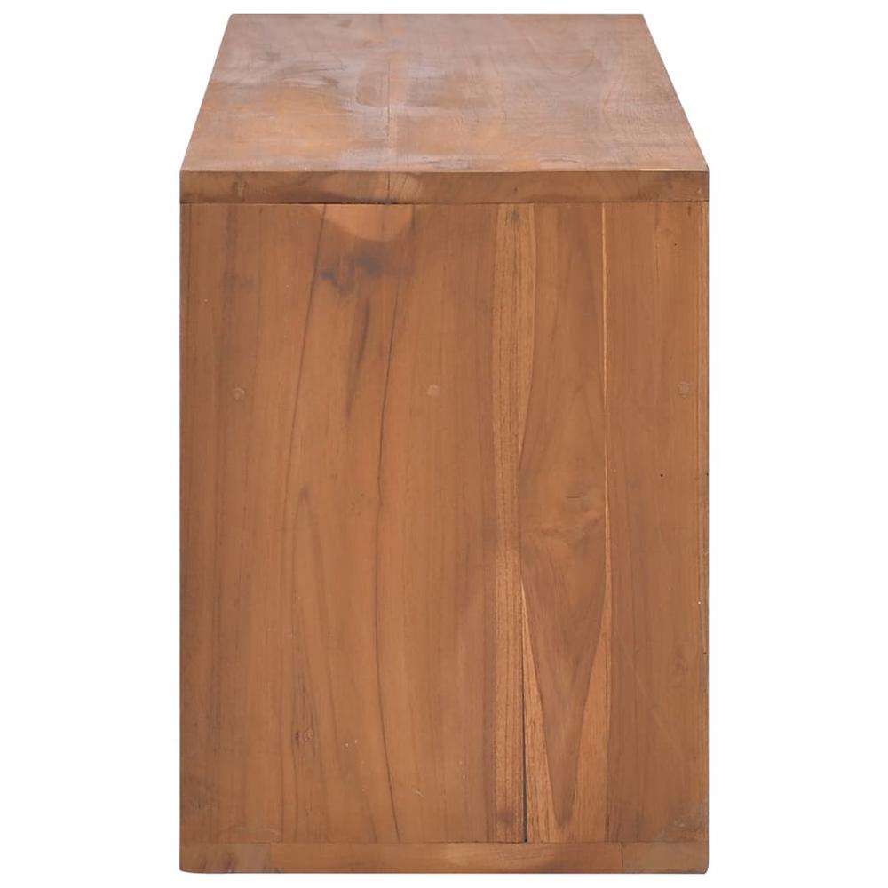 vidaXL TV Cabinet 35.4"x11.8"x15.7" Solid Teak Wood. Picture 3