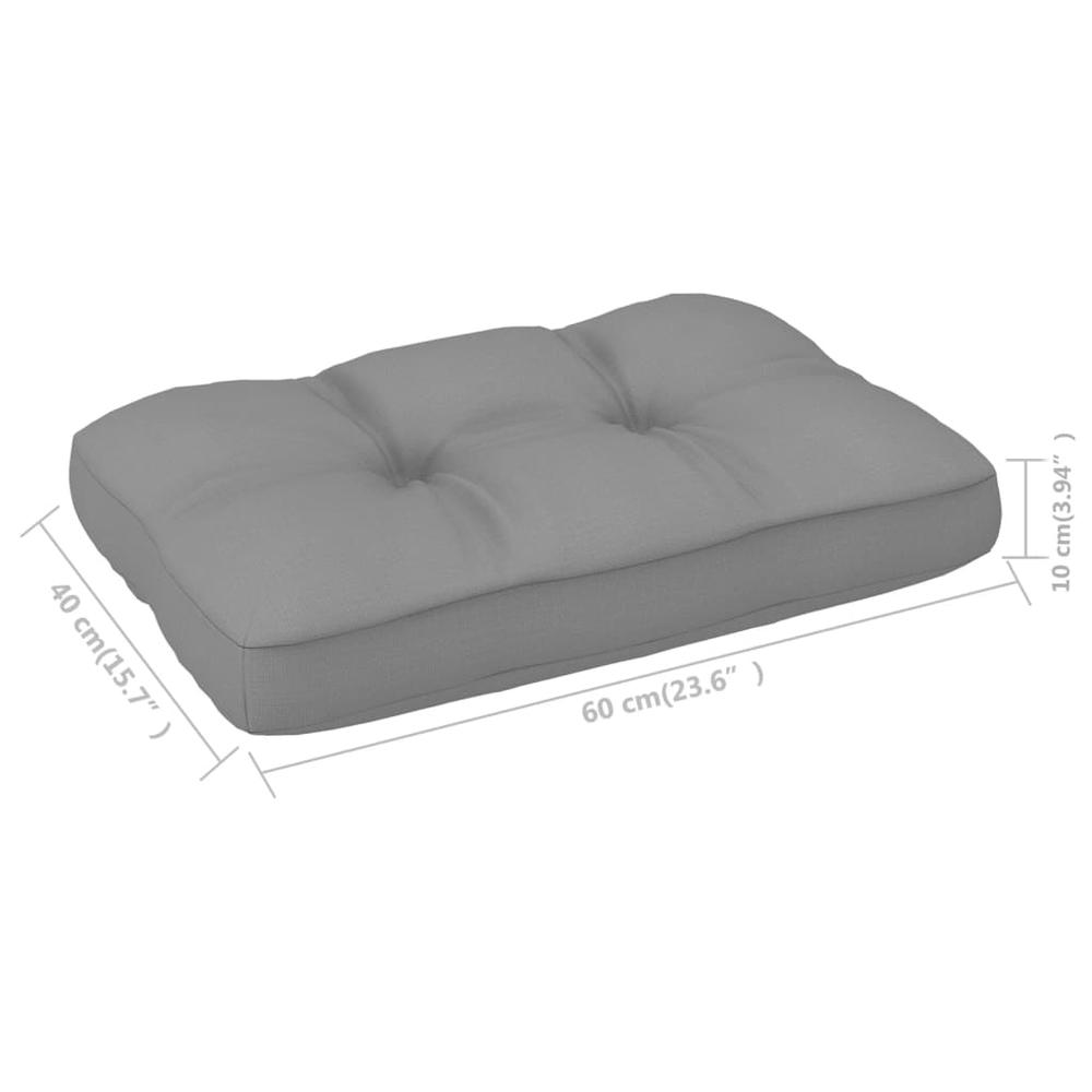 vidaXL Pallet Sofa Cushion Gray 23.6"x15.7"x3.9". Picture 4