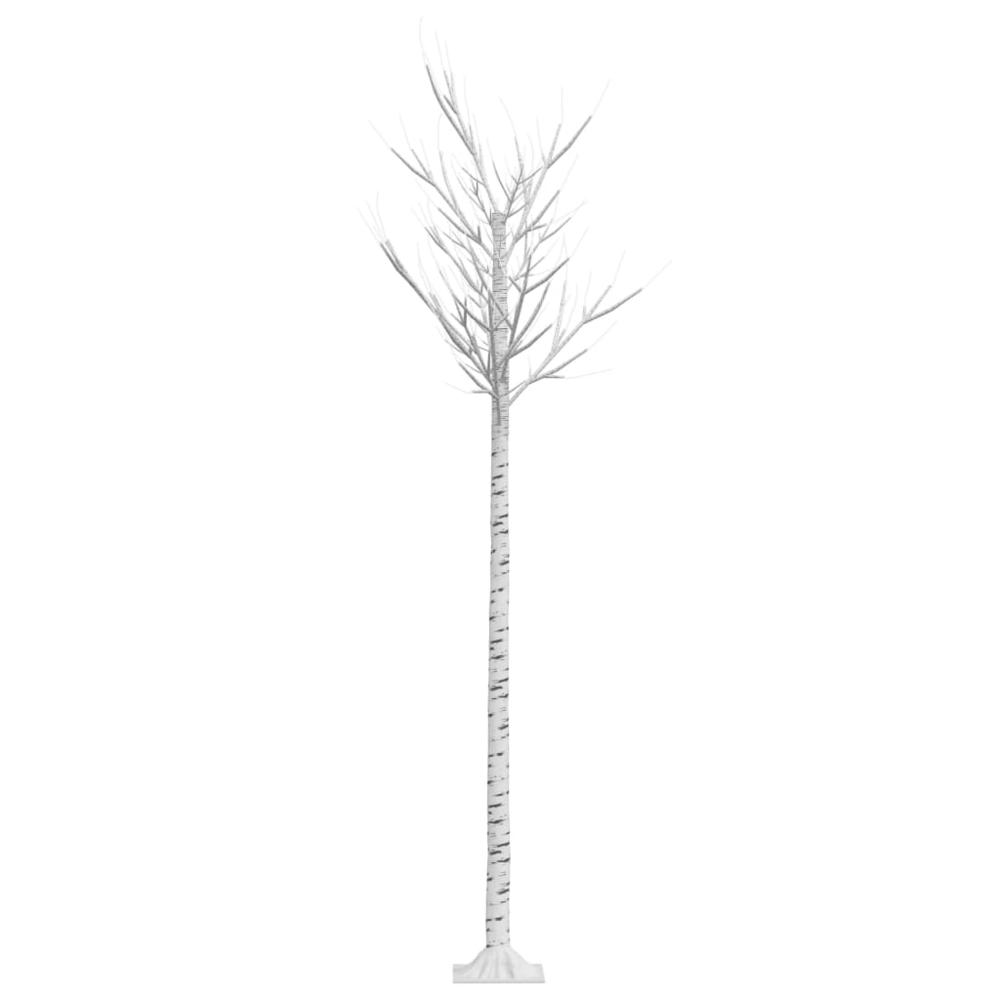 vidaXL Christmas Tree 220 LEDs 7.2' Warm White Willow Indoor Outdoor. Picture 4