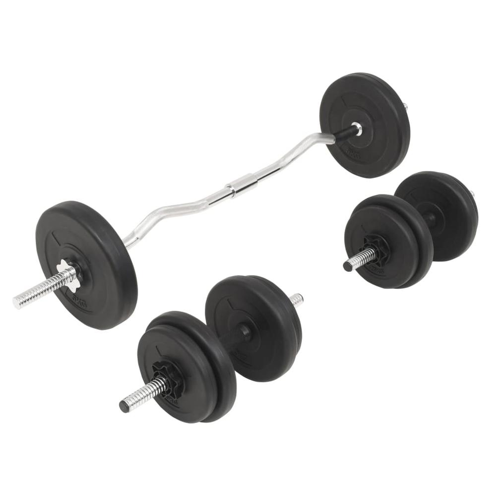 vidaXL Barbell and Dumbbell Set 66.1 lb, 91400. Picture 3