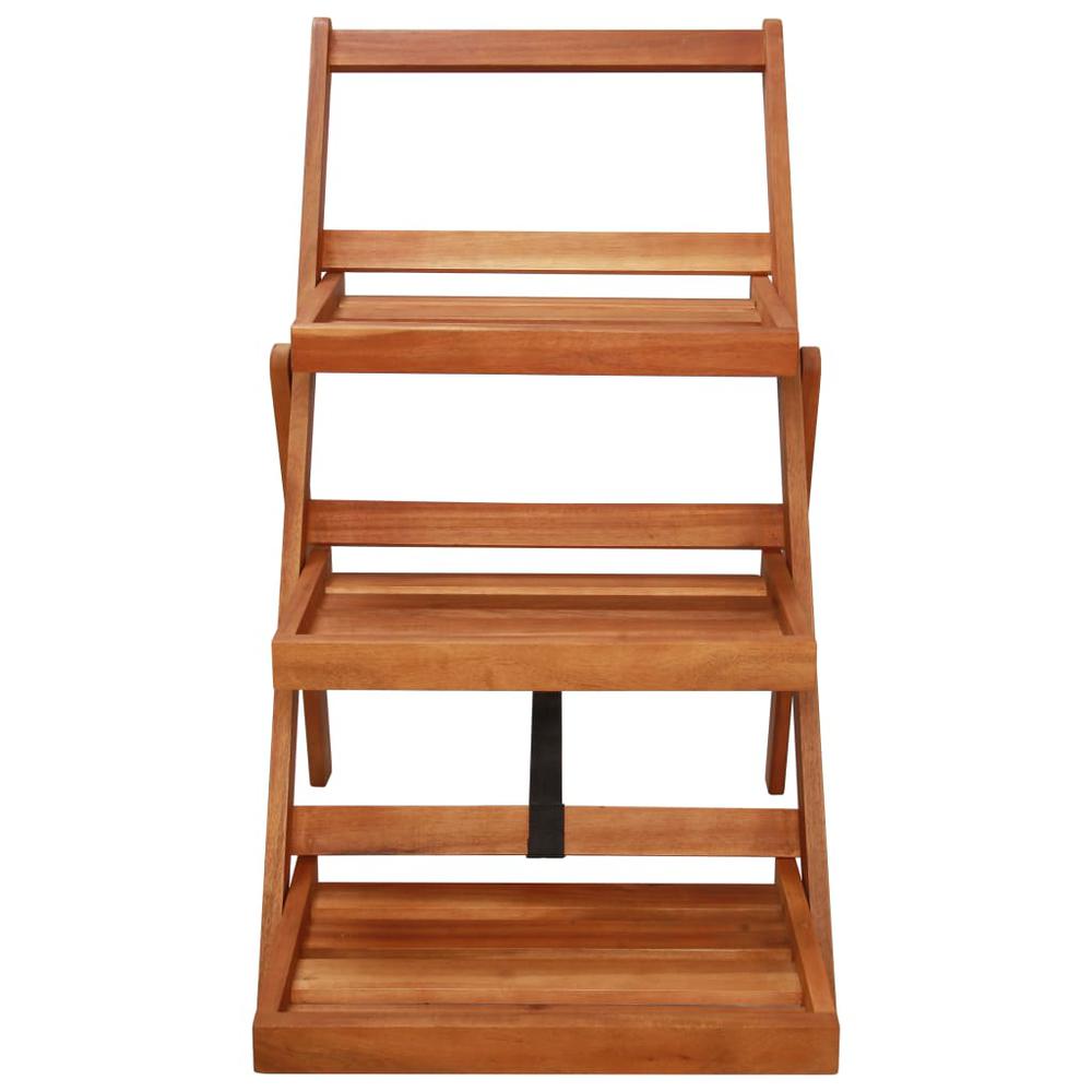 vidaXL 3-Tier Plant Stand 19.7"x24.8"x31.5" Solid Acacia Wood. Picture 2