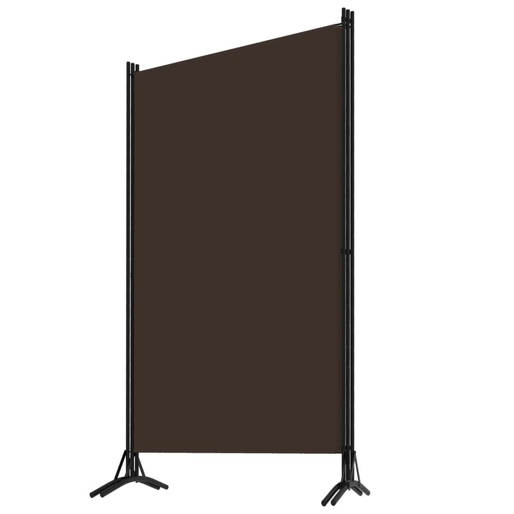 vidaXL 3-Panel Room Divider Brown 102.4"x70.9". Picture 3