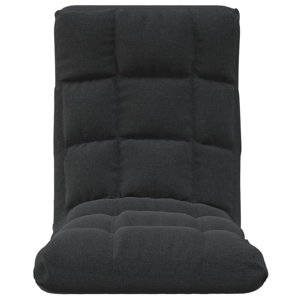 vidaXL Folding Floor Chair Black Fabric, 336590. Picture 3
