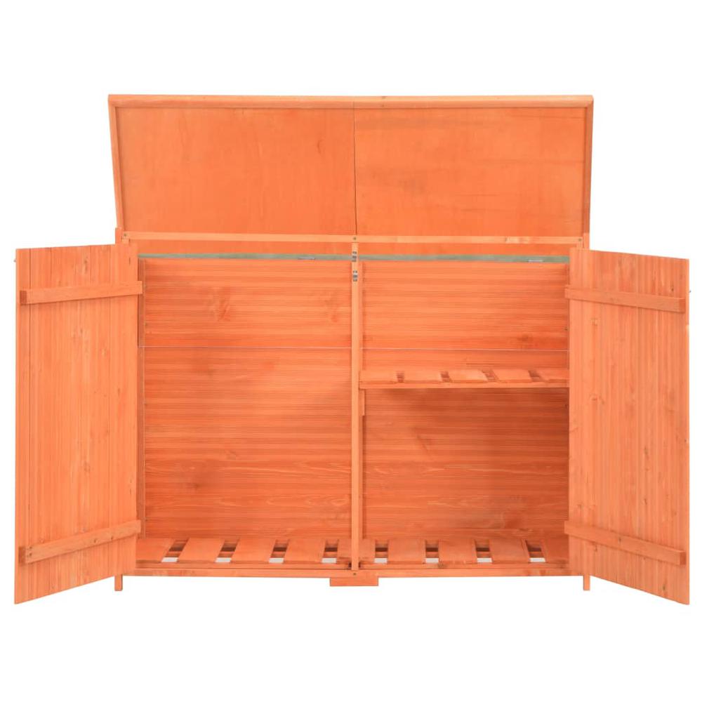 vidaXL Garden Storage Shed 47.2"x19.6"x35.8" Wood. Picture 2