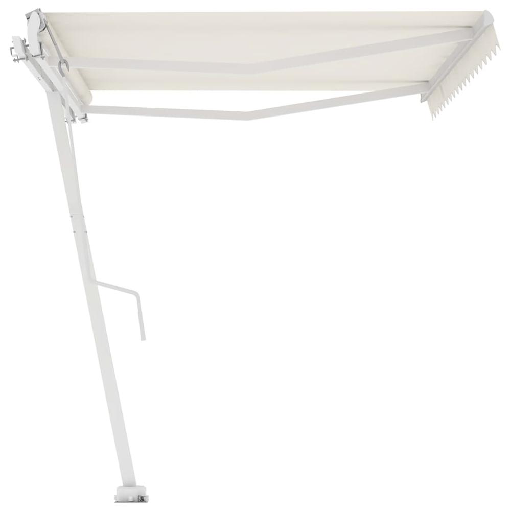 vidaXL Freestanding Automatic Awning 157.5"x118.1" Cream. Picture 4