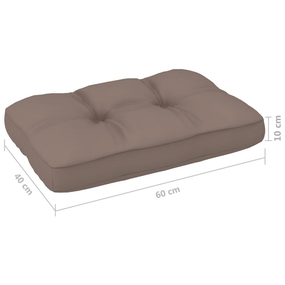vidaXL Pallet Sofa Cushion Taupe 23.6"x15.7"x3.9". Picture 4