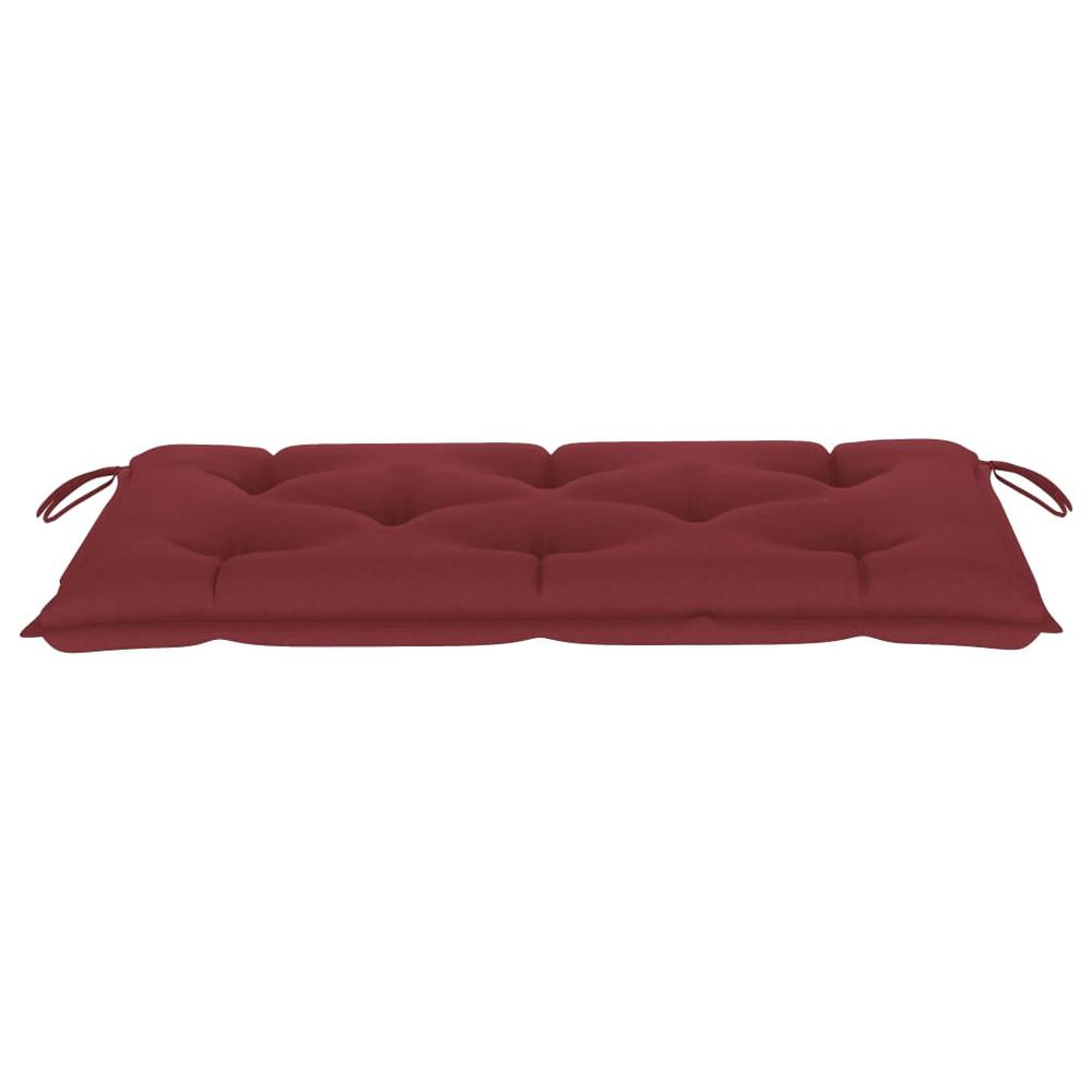 vidaXL Garden Bench Cushion Wine Red 39.4"x19.7"x 2.8" Fabric. Picture 3