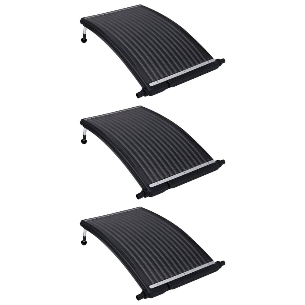vidaXL Curved Pool Solar Heating Panels 3 pcs 43.3"x25.6". Picture 1
