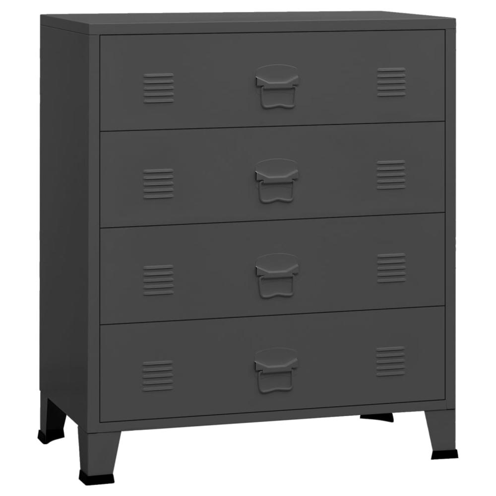 vidaXL Industrial Drawer Cabinet Anthracite 30.7"x15.7"x36.6" Metal. Picture 2