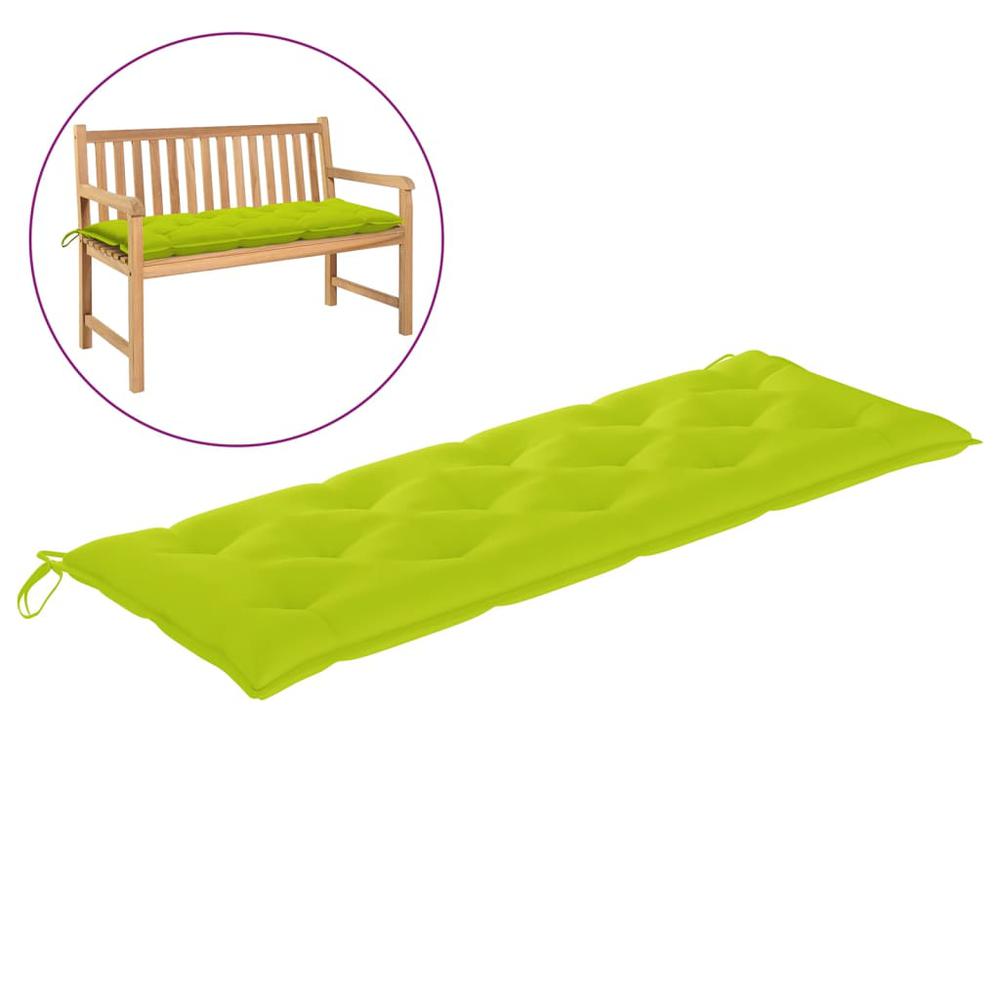 vidaXL Garden Bench Cushion Bright Green 59.1"x19.7"x2.8" Fabric. Picture 1