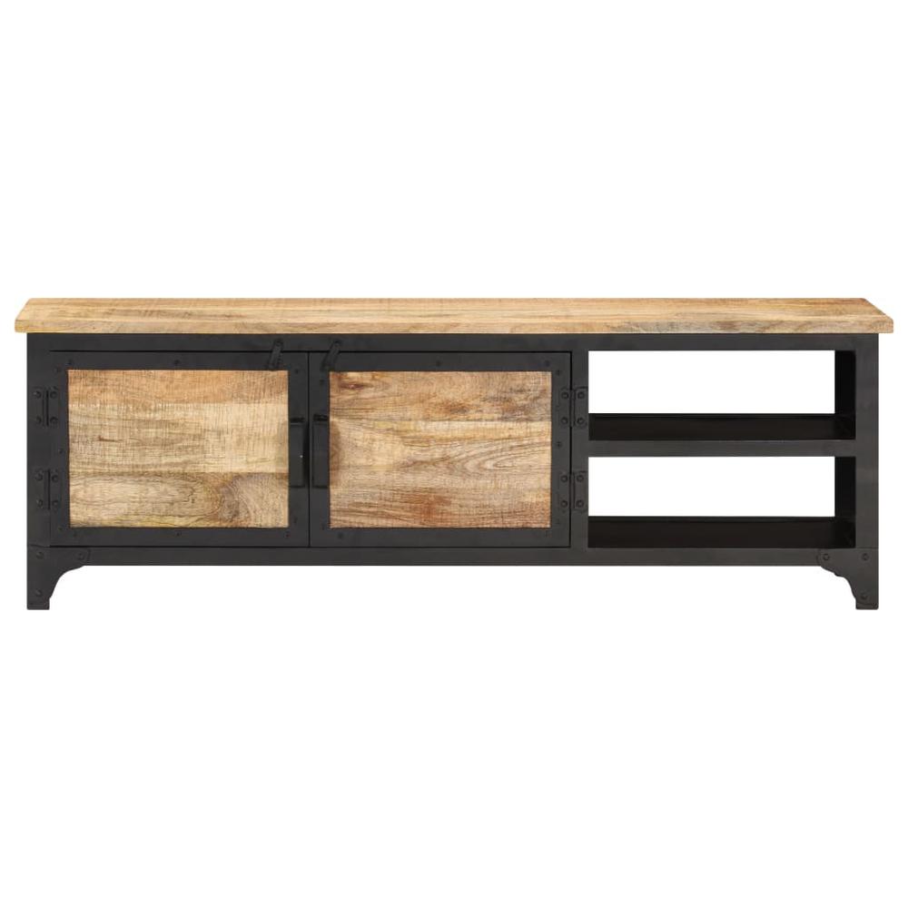 vidaXL TV Cabinet 47.2"x11.8"x15.7" Solid Mango Wood, 289101. Picture 3