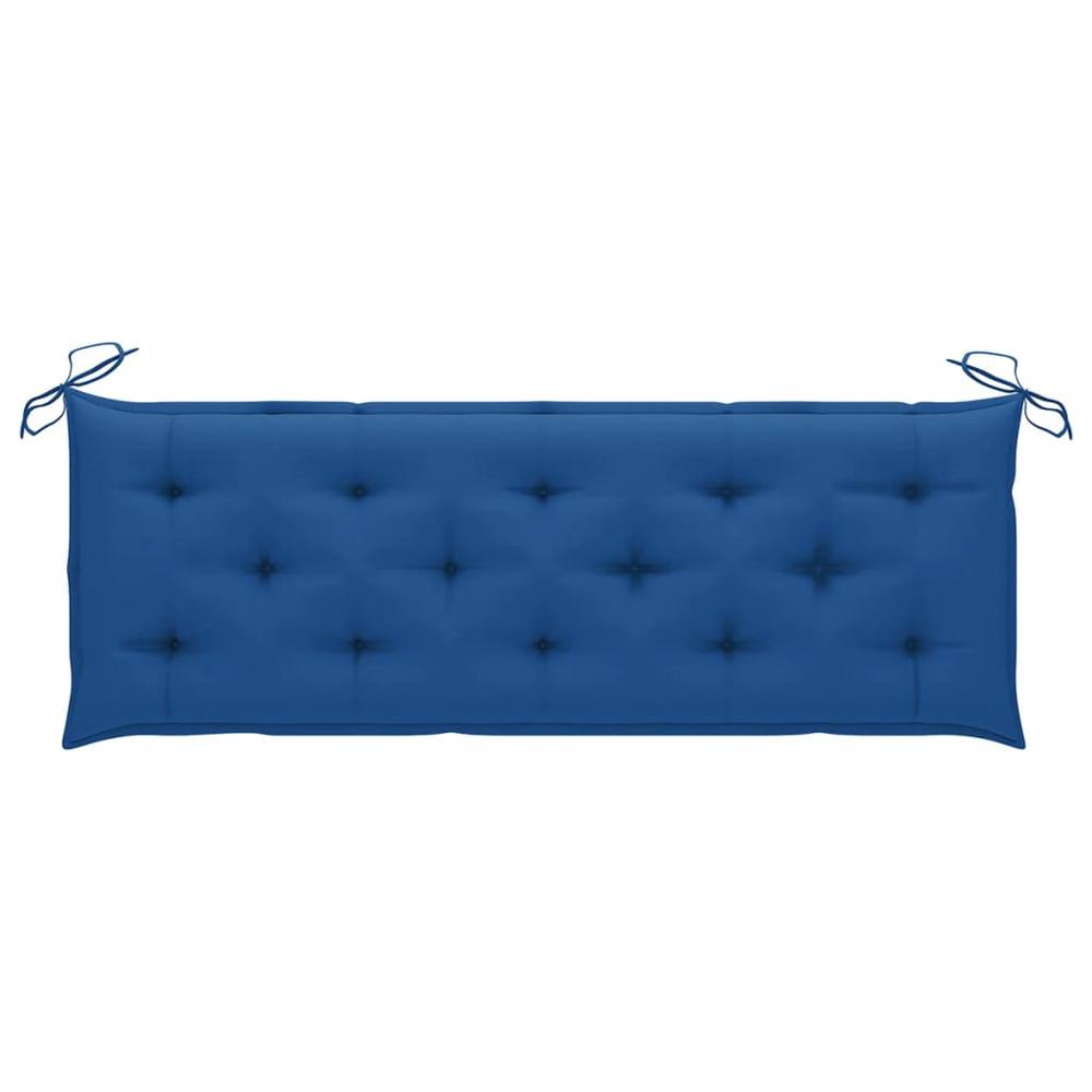 vidaXL Garden Bench Cushion Blue 59.1"x19.7"x2.8" Fabric. Picture 2