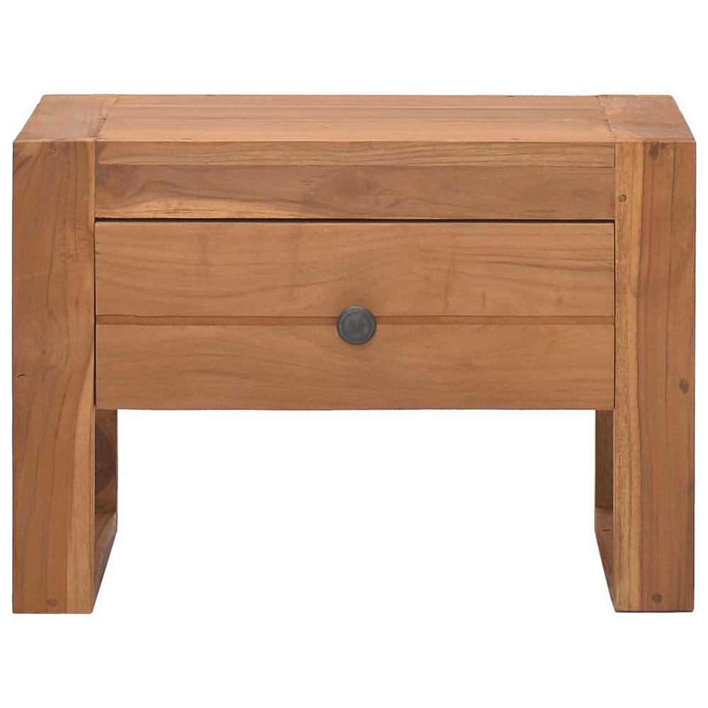 vidaXL Bedside Cabinet 19.7"x11.8"x13.8" Solid Teak Wood. Picture 3