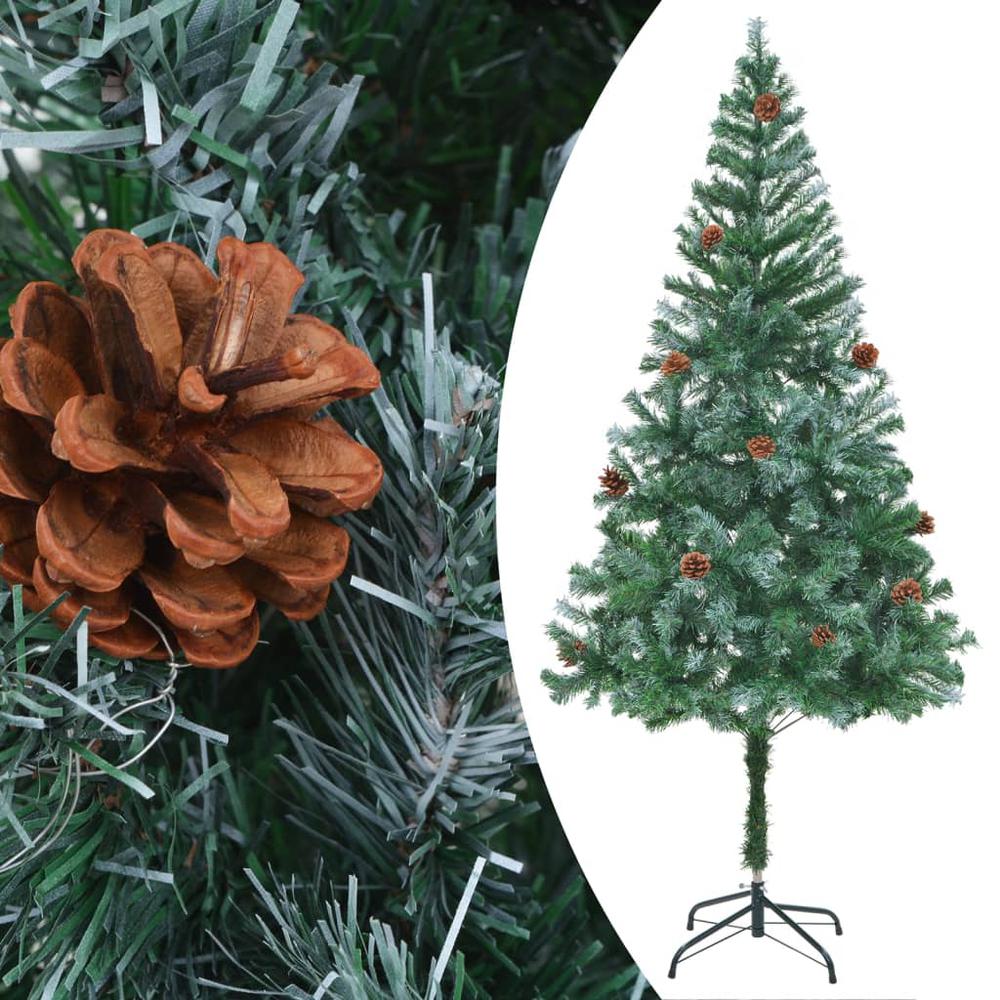 vidaXL Artificial Christmas Tree with LEDs&Ball Set Pinecones 70.9", 3077614. Picture 2