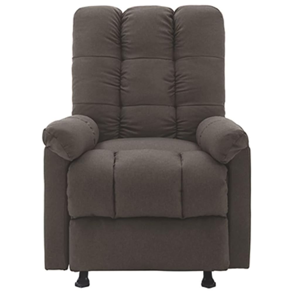 vidaXL Massage Reclining Chair Taupe Fabric. Picture 2