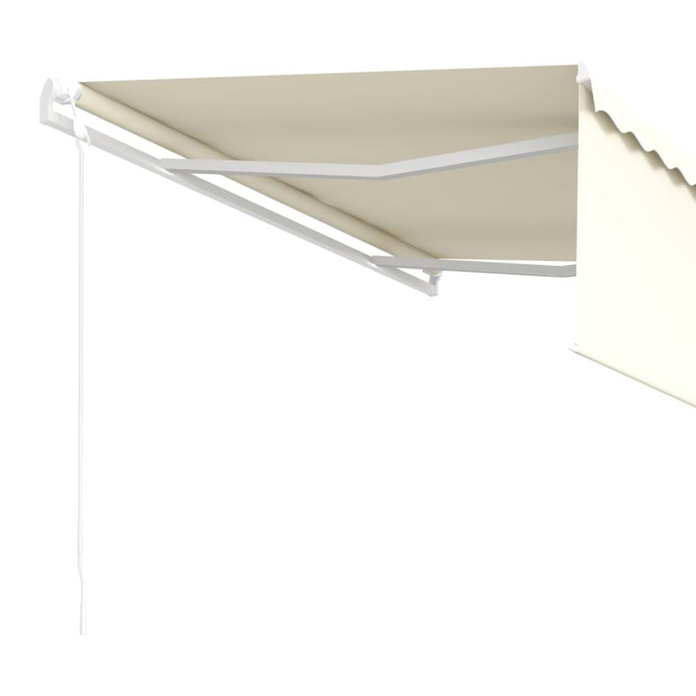 vidaXL Automatic Retractable Awning with Blind 13.1'x9.8' Cream. Picture 4