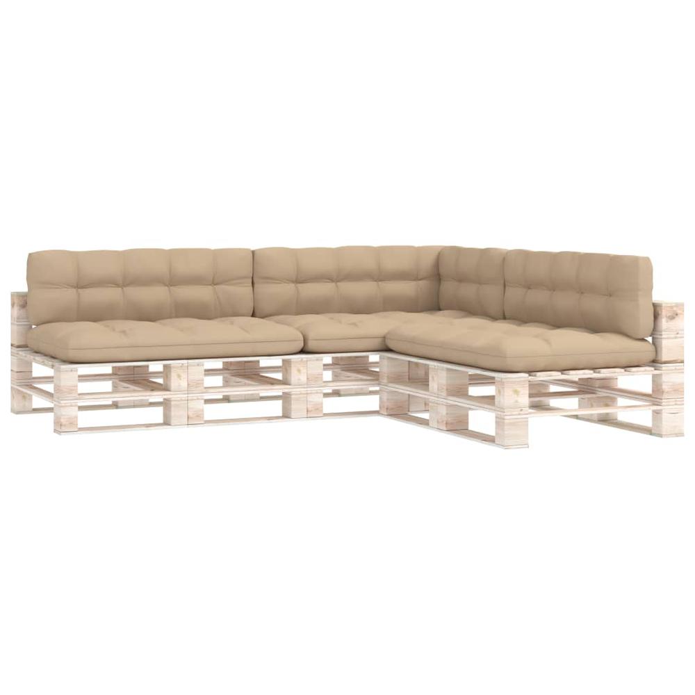 vidaXL Pallet Sofa Cushions 7 pcs Beige. Picture 2