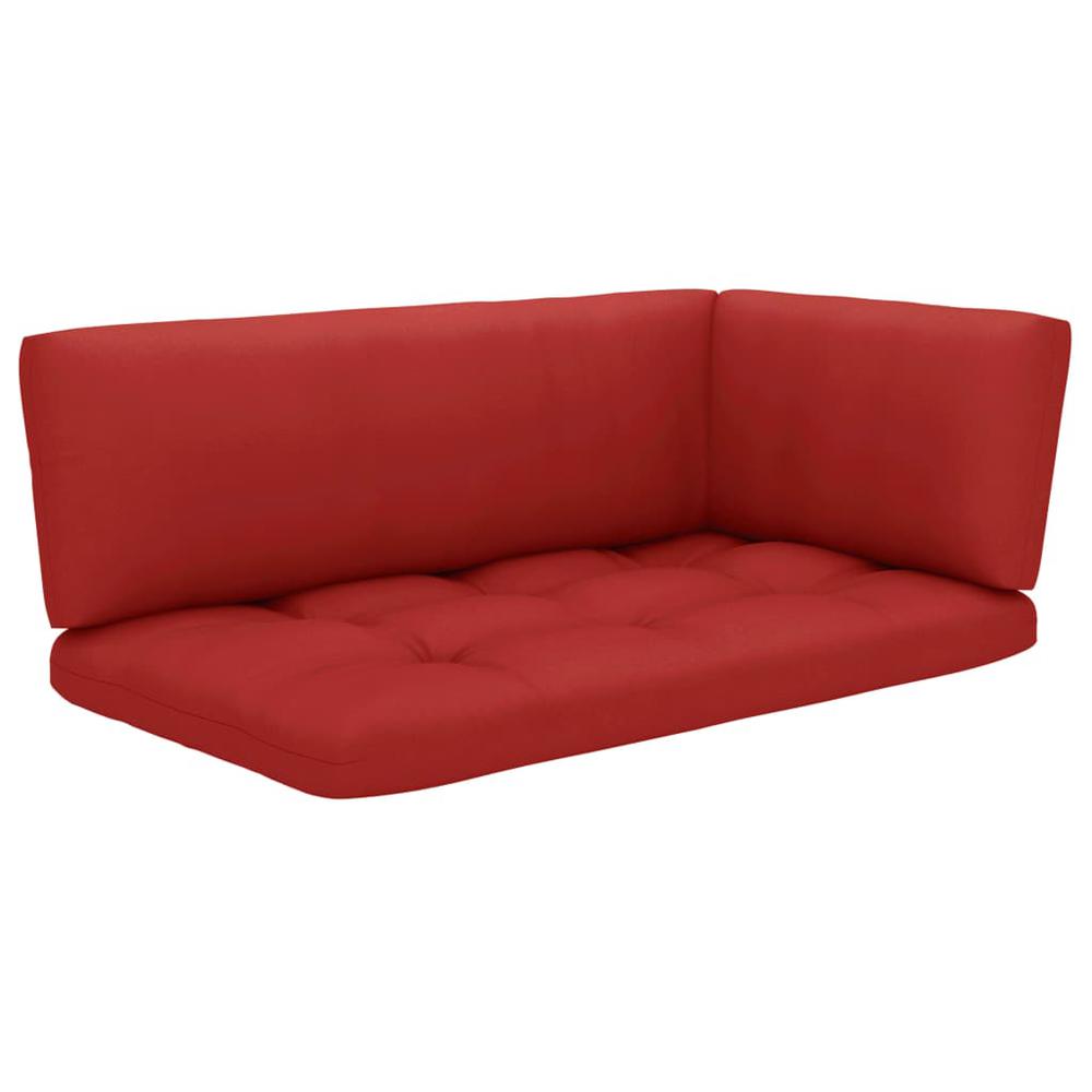 vidaXL Pallet Sofa Cushions 3 pcs Red, 314664. Picture 2