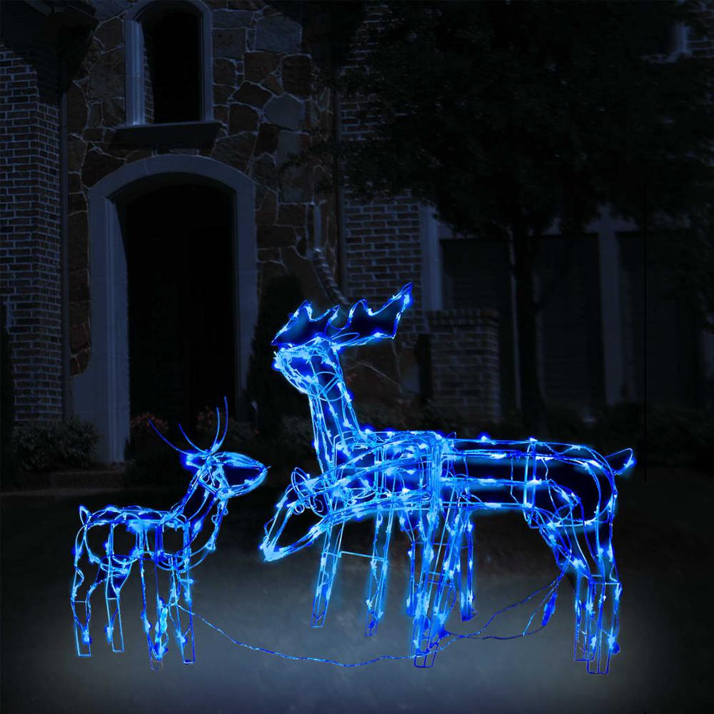 vidaXL 3 Piece Christmas Light Display Reindeers 229 LEDs, 328540. Picture 1