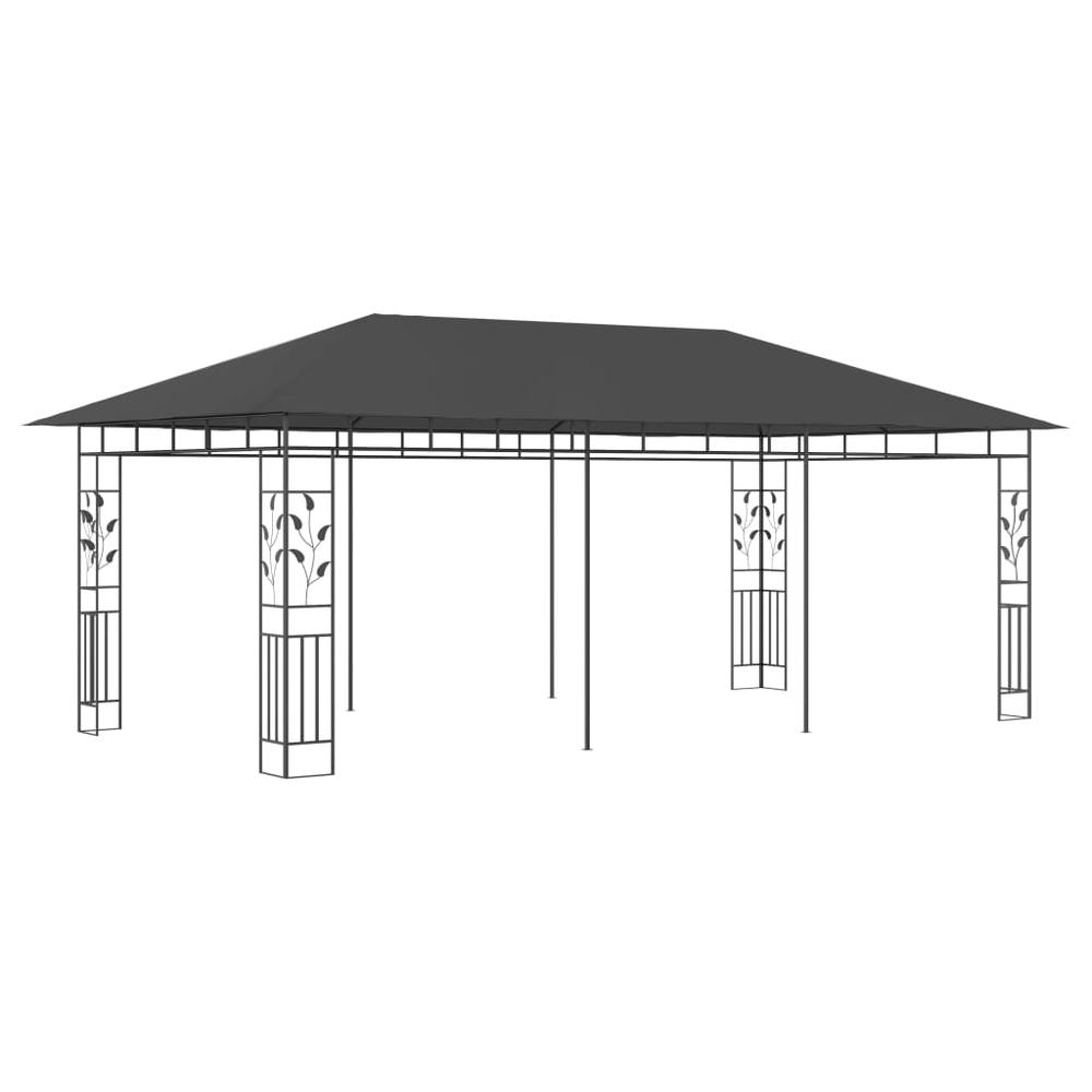 vidaXL Gazebo with Mosquito Net 19.7'x9.8'x9' Anthracite, 47974. Picture 2
