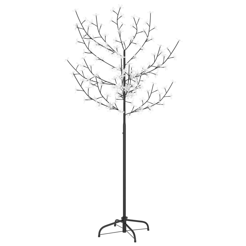 vidaXL Christmas Tree 120 LEDs Warm White Light Cherry Blossom 59.1". Picture 3