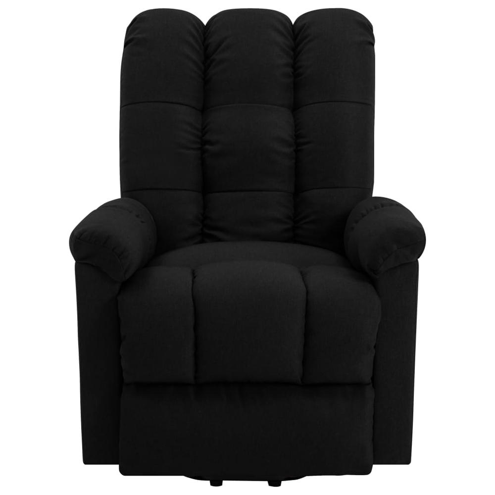 vidaXL Stand-up Recliner Black Fabric. Picture 3