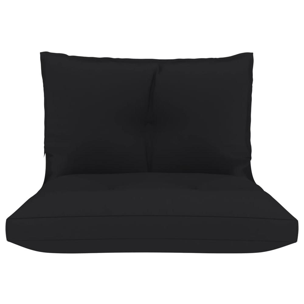 vidaXL Pallet Sofa Cushions 2 pcs Black Fabric, 47462. Picture 3