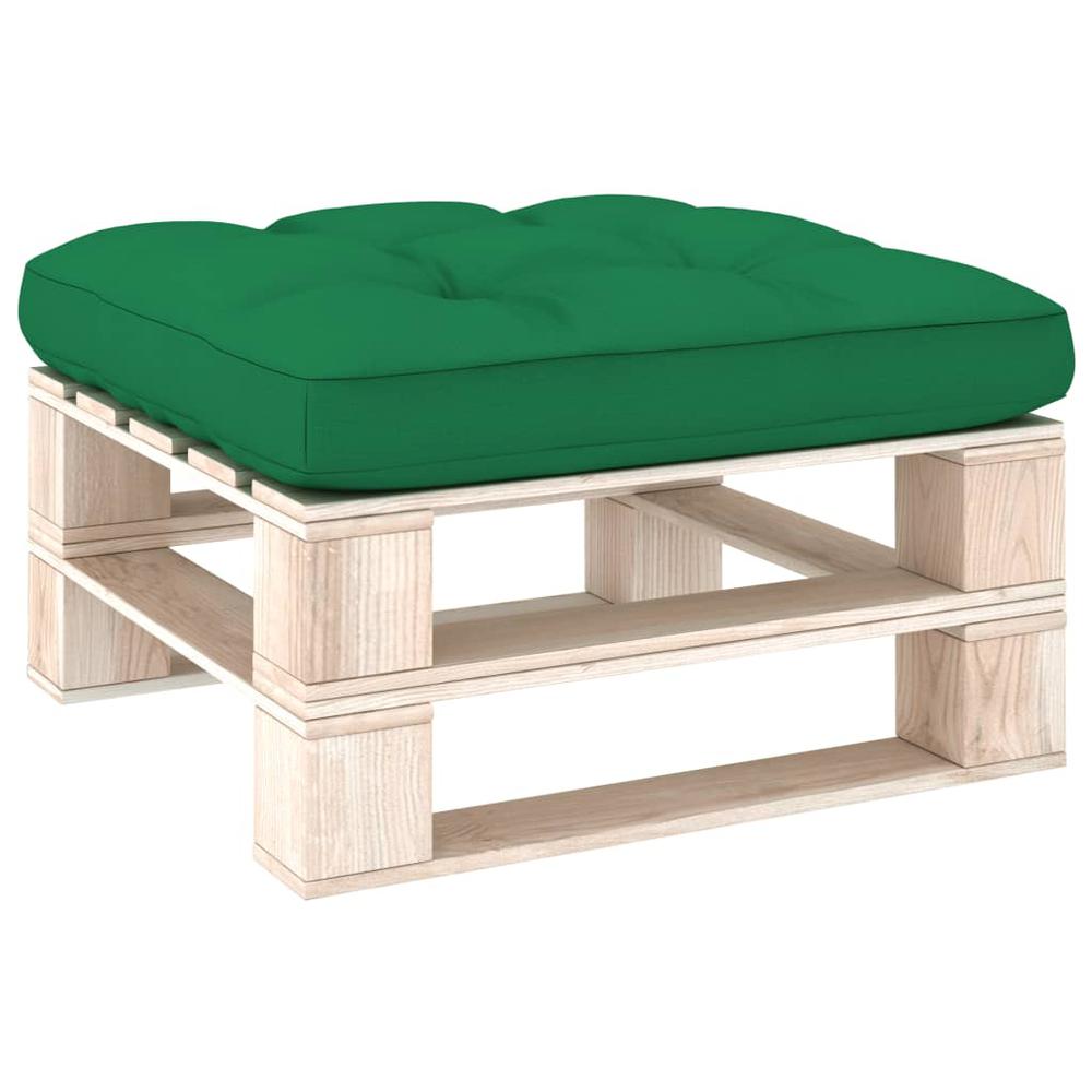 vidaXL Pallet Sofa Cushion Green 31.5"x31.5"x3.9". Picture 2