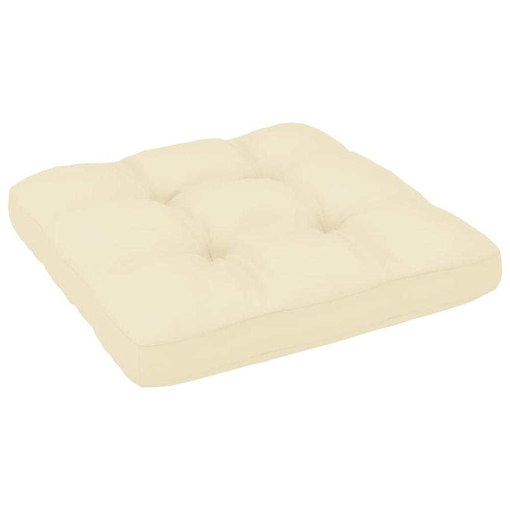 vidaXL Pallet Sofa Cushion Cream 31.5"x31.5"x3.9". Picture 2
