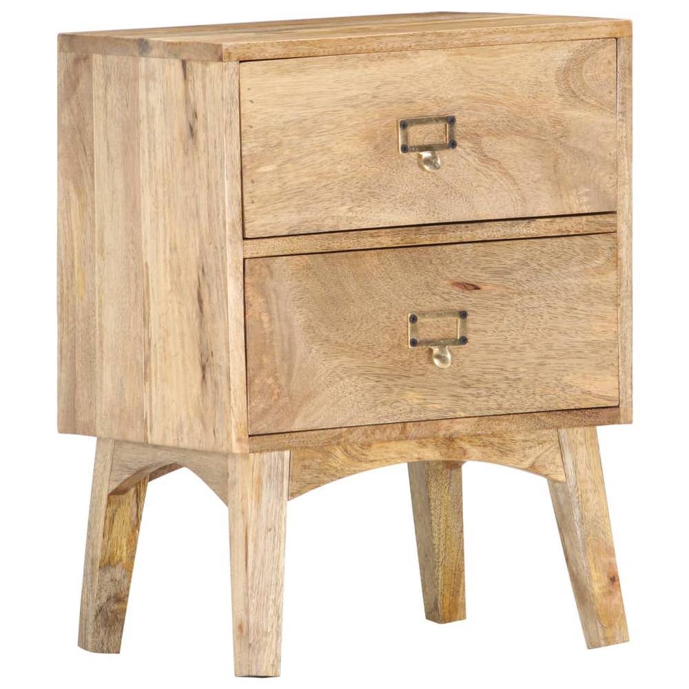 vidaXL Bedside Cabinet 15.7"x13.8"x21.7" Solid Mango Wood. Picture 11