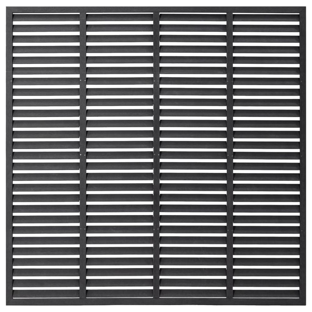vidaXL Louver Fence WPC 70.9"x70.9" Gray. Picture 2
