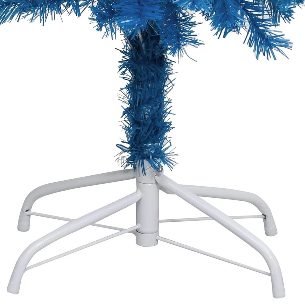 vidaXL Artificial Christmas Tree with Stand Blue 47.2" PVC. Picture 4