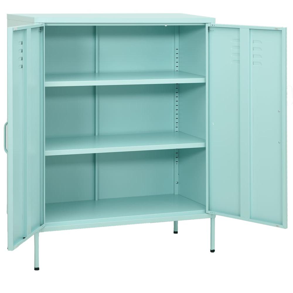 vidaXL Storage Cabinet Mint 31.5"x13.8"x40" Steel, 336167. Picture 2