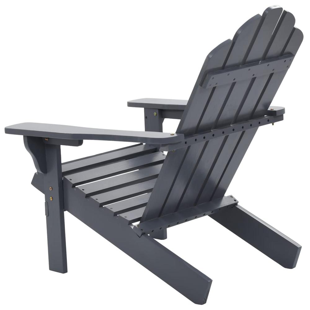 vidaXL Garden Chair Wood Gray, 45702. Picture 4