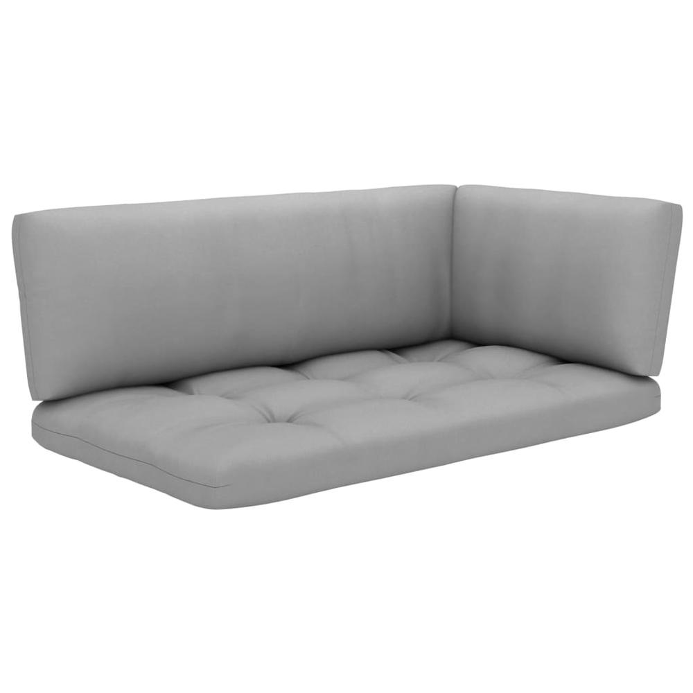 vidaXL Pallet Sofa Cushions 3 pcs Gray, 314660. Picture 2