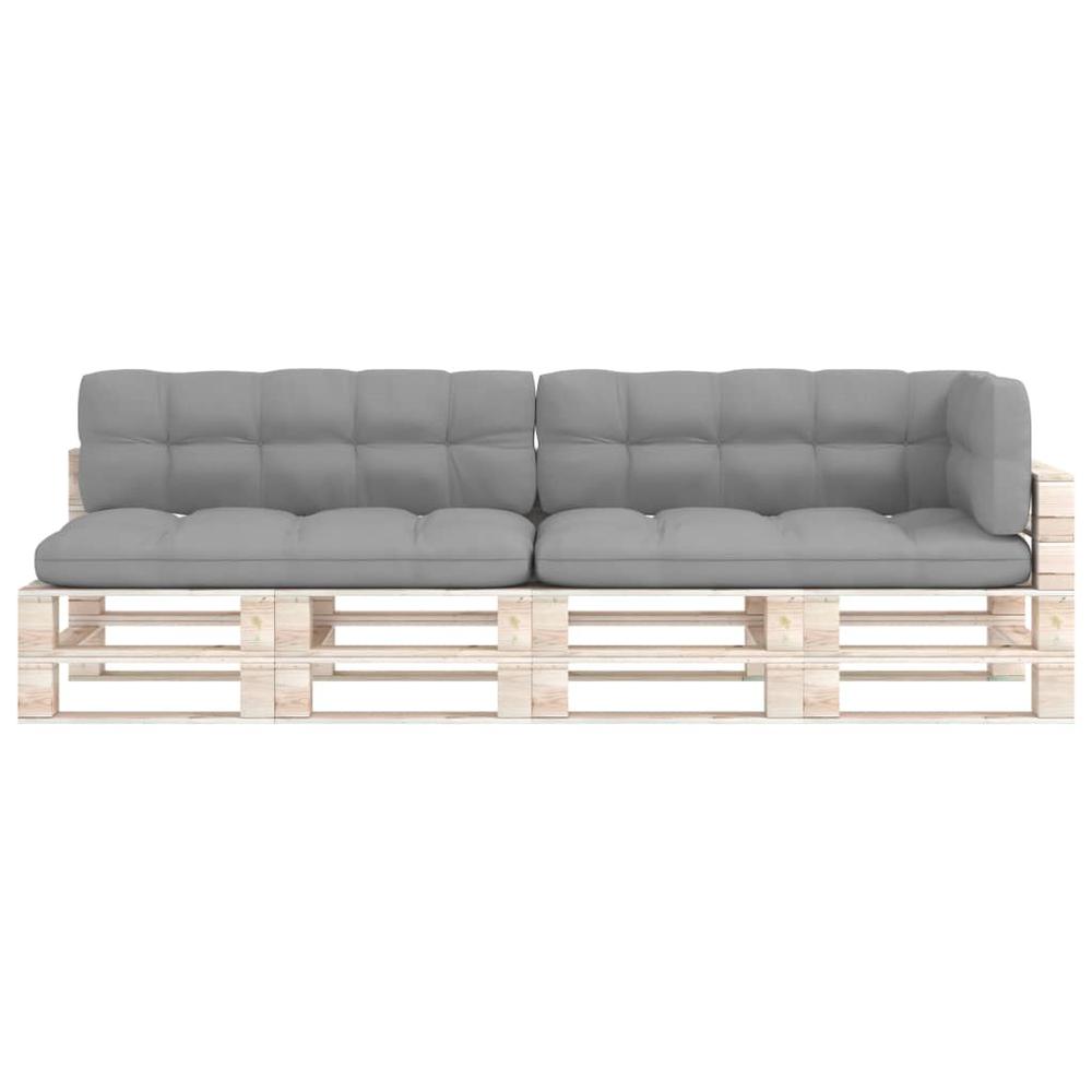 vidaXL Pallet Sofa Cushions 5 pcs Gray. Picture 3