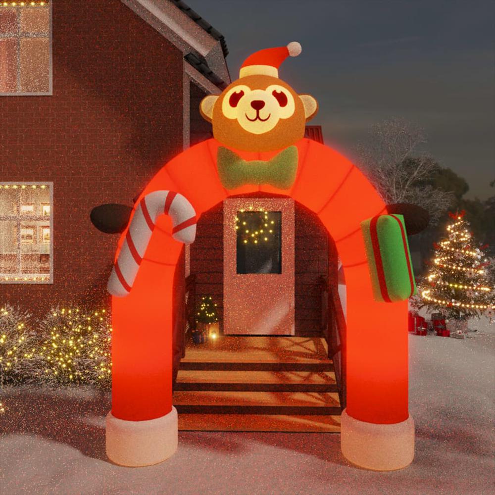vidaXL Christmas Inflatable Arch Gate LED 149.6". Picture 1
