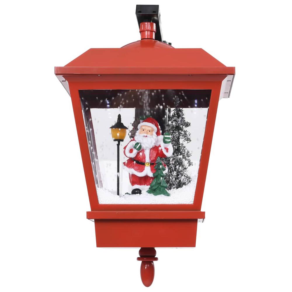 vidaXL Christmas Wall Lamp with LED Lights and Santa Red 15.7"x10.6"x17.7". Picture 4