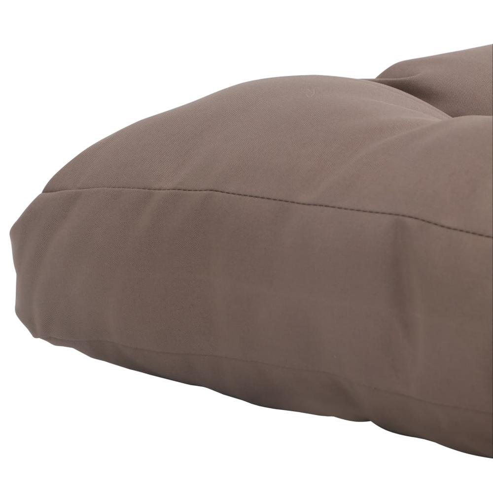 vidaXL Garden Seat Cushion Taupe 19.7"x19.7"x3.9" Fabric. Picture 4