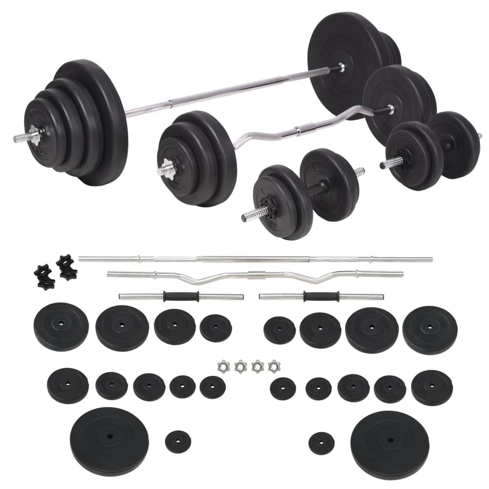 vidaXL Barbell and Dumbbell Set 264.6 lb. Picture 1