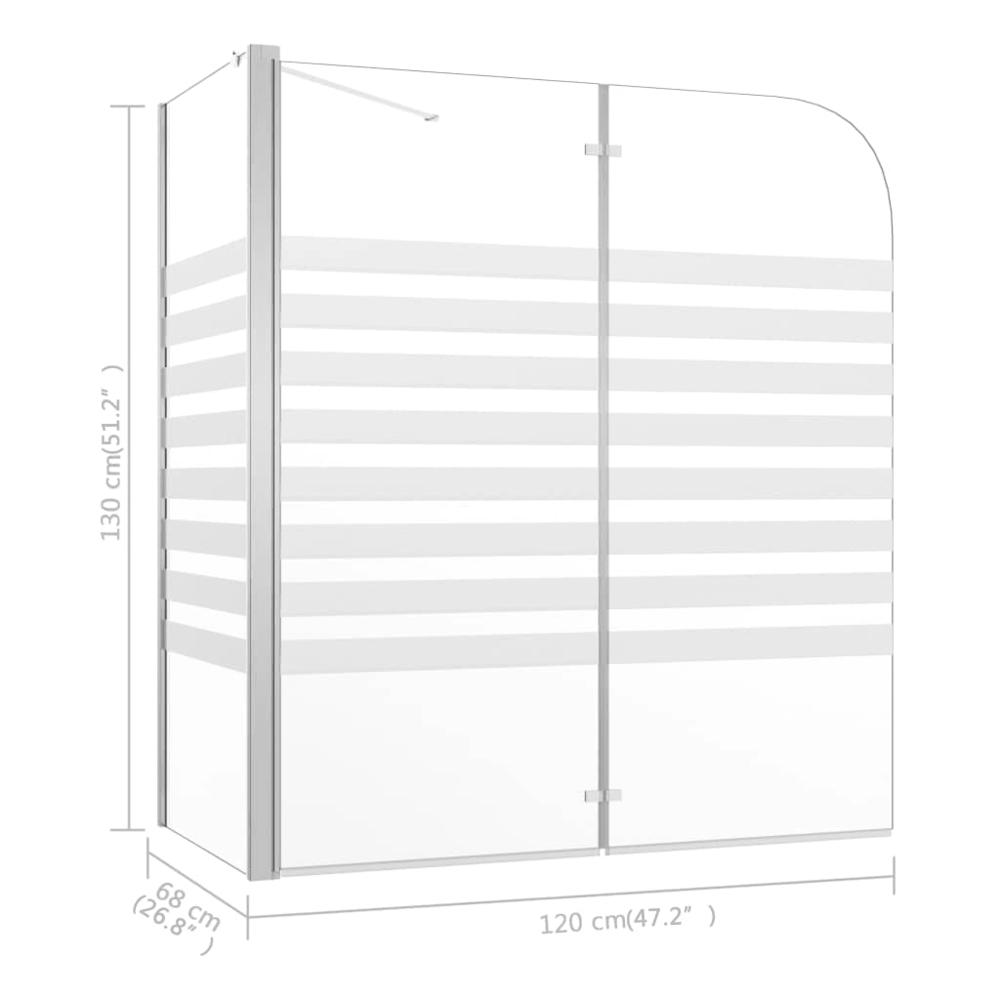 vidaXL Bath Enclosure 47.2"x26.8"x51.2" Tempered Glass Stripe. Picture 12